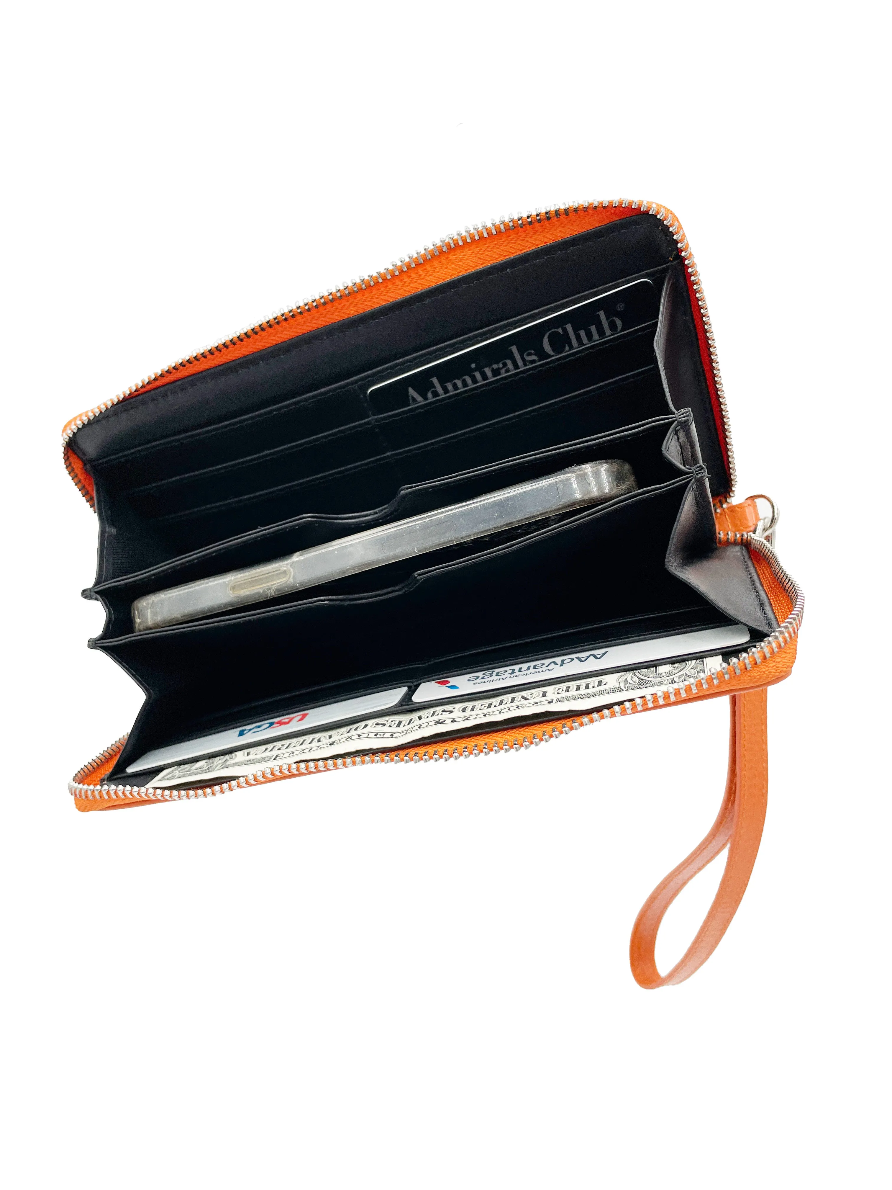 Ladies Mock Crocodile Clutch - Cognac