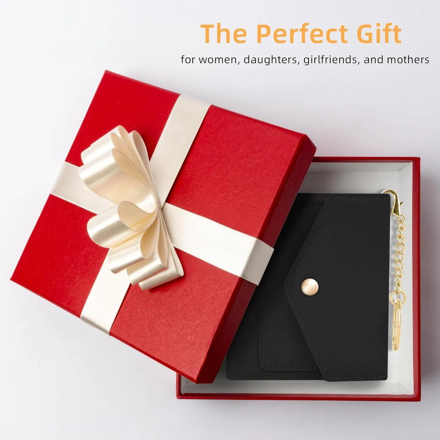 Ladies Trifold Credit Card Holder, Keychain Wallet