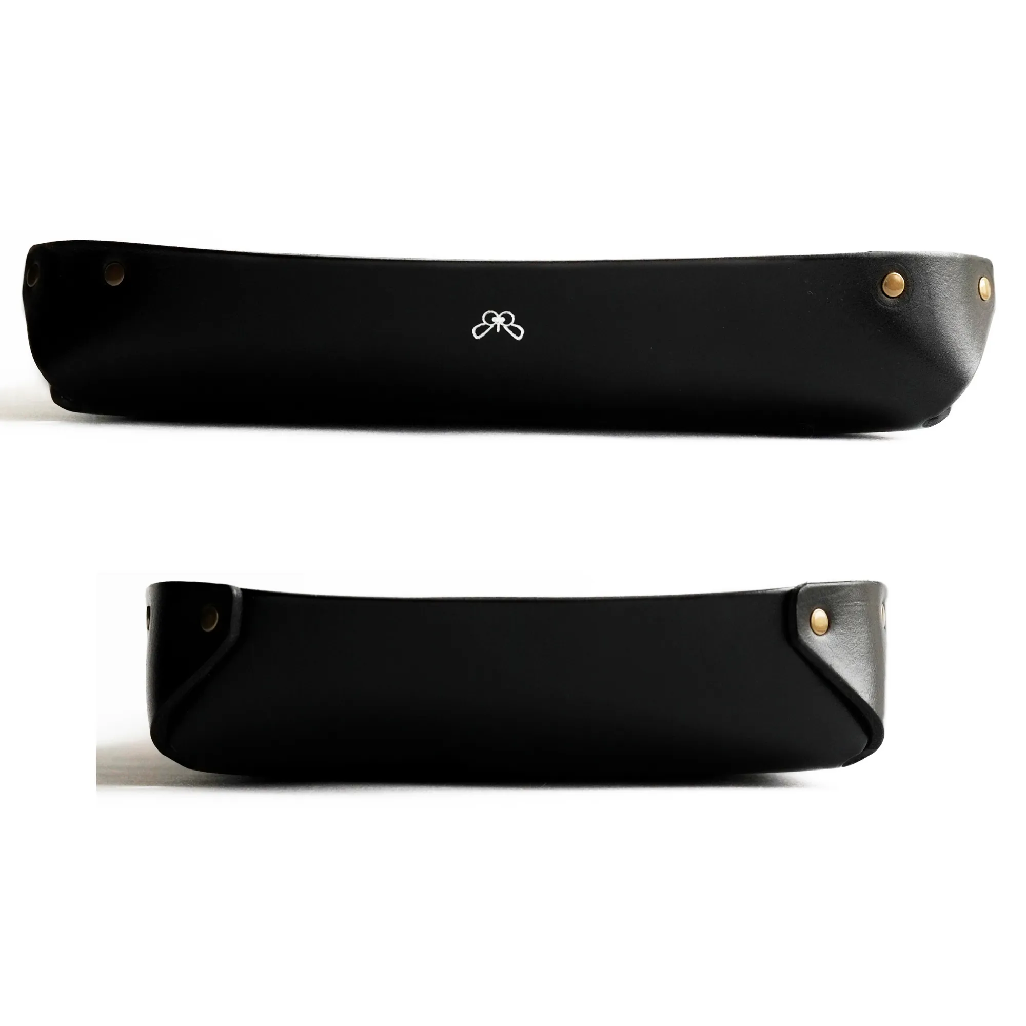 LARGE LEATHER VALET TRAY / GREEN