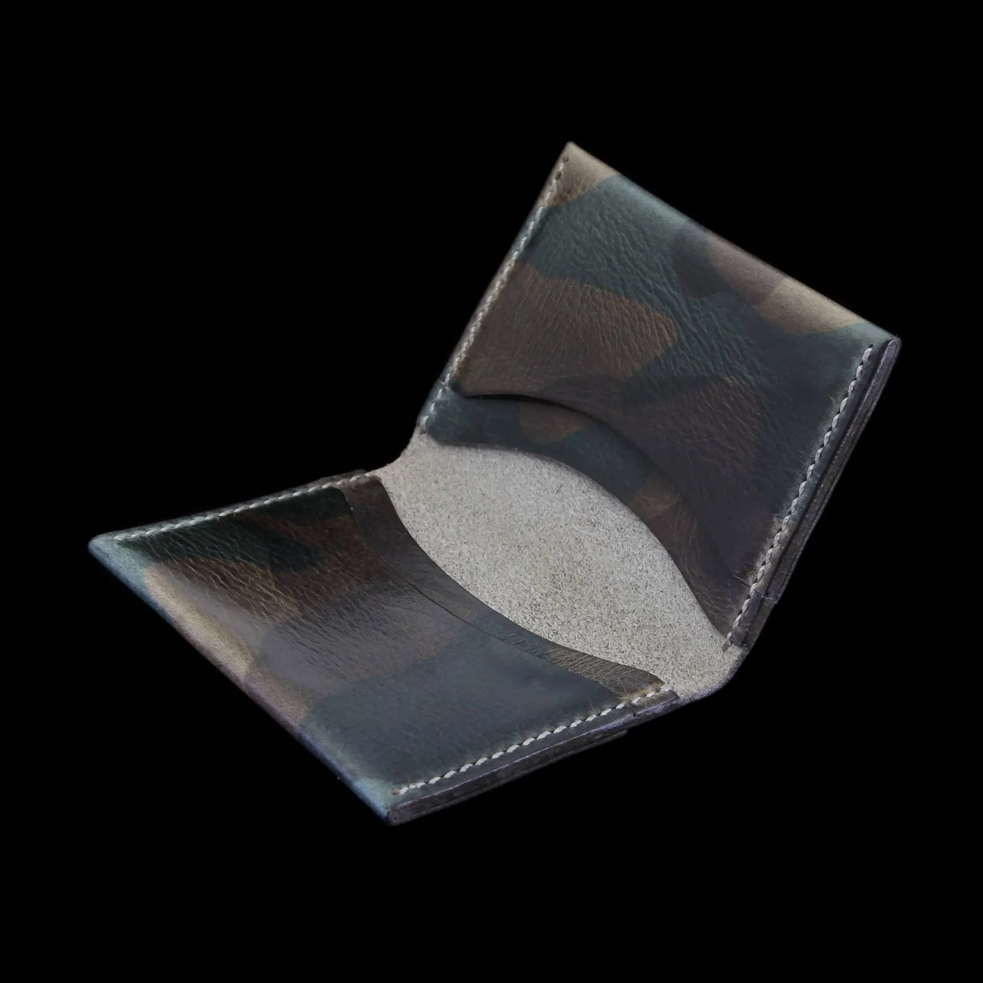 Leather Card Wallet, Military 107