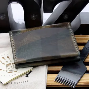 Leather Card Wallet, Military 107