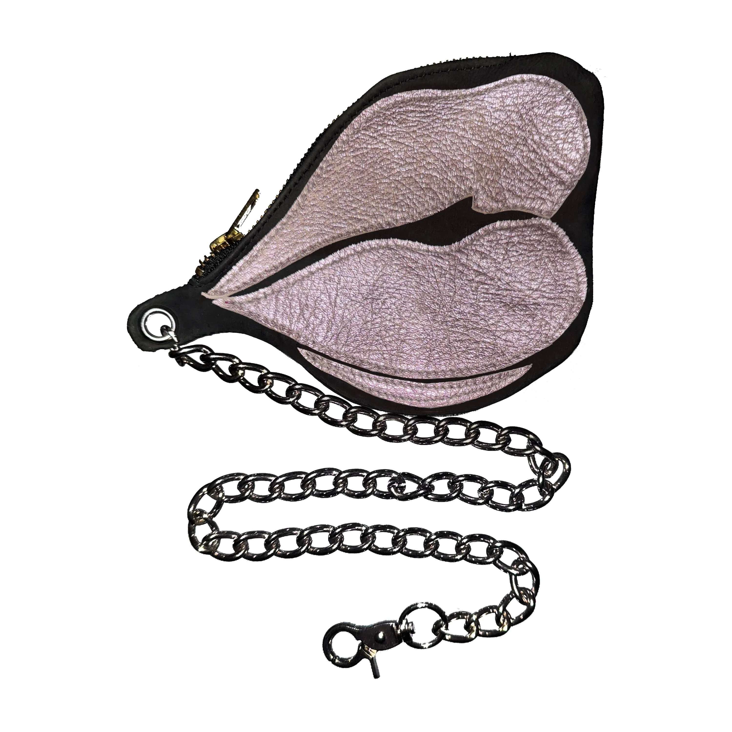 LEATHER LIP CHAIN WALLET