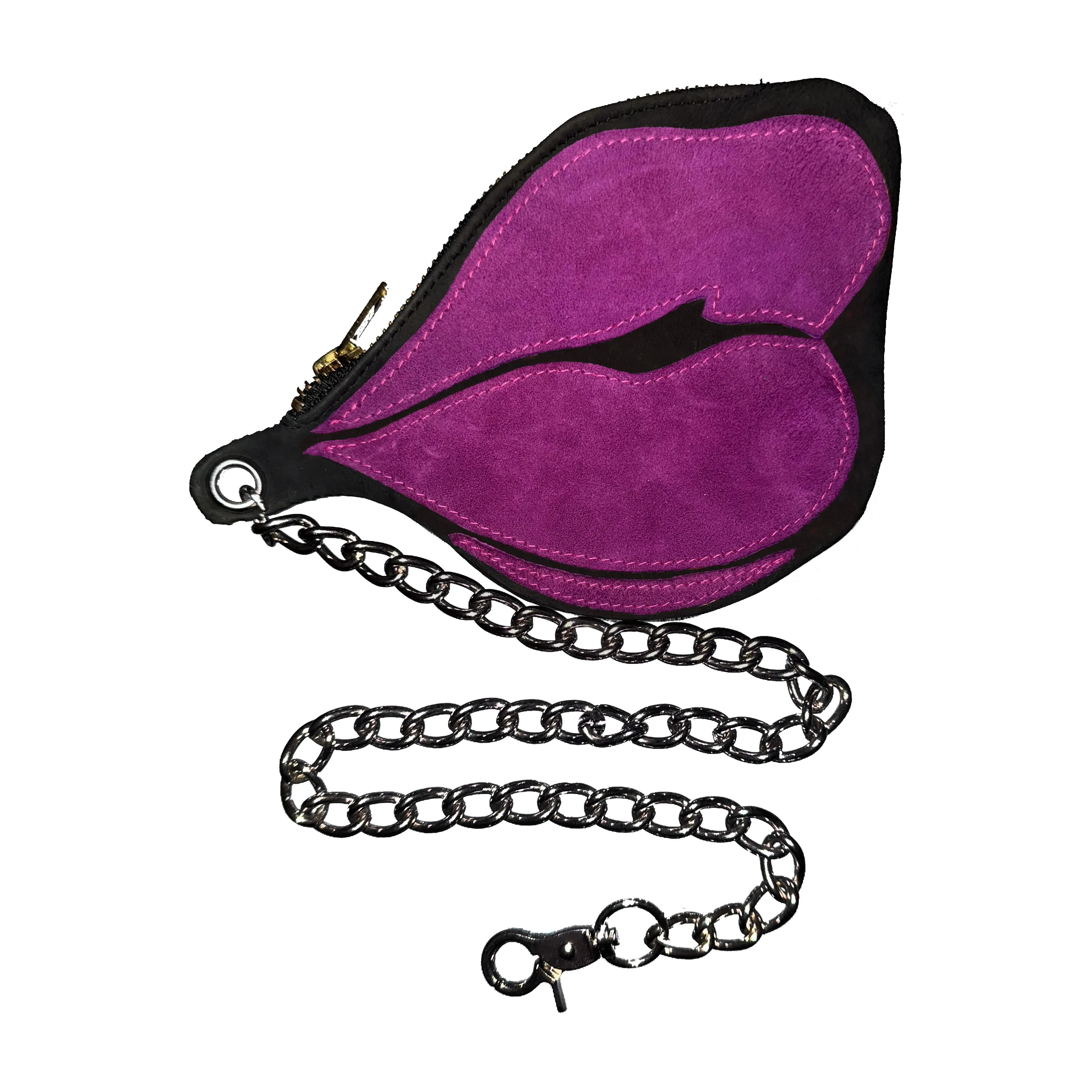 LEATHER LIP CHAIN WALLET