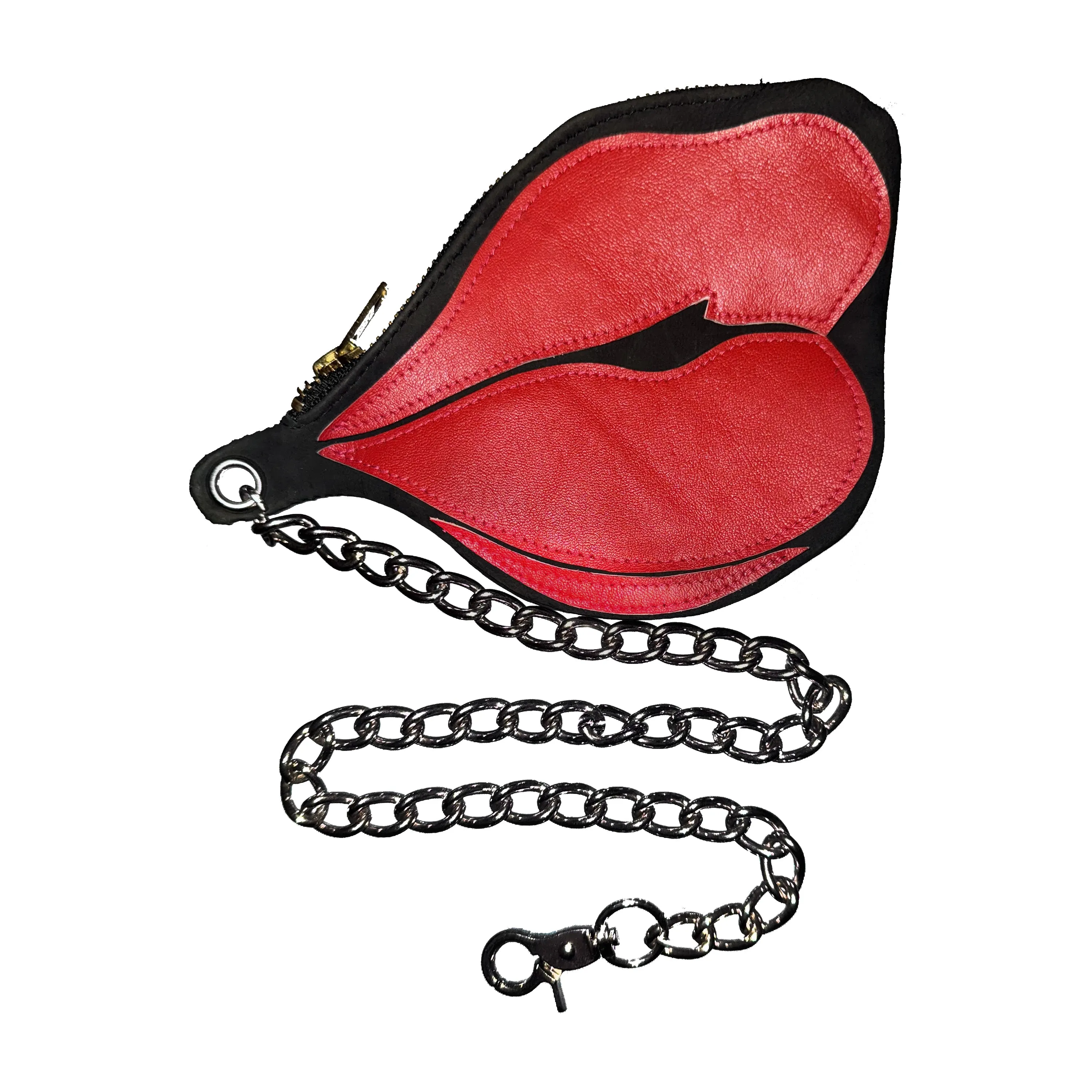 LEATHER LIP CHAIN WALLET