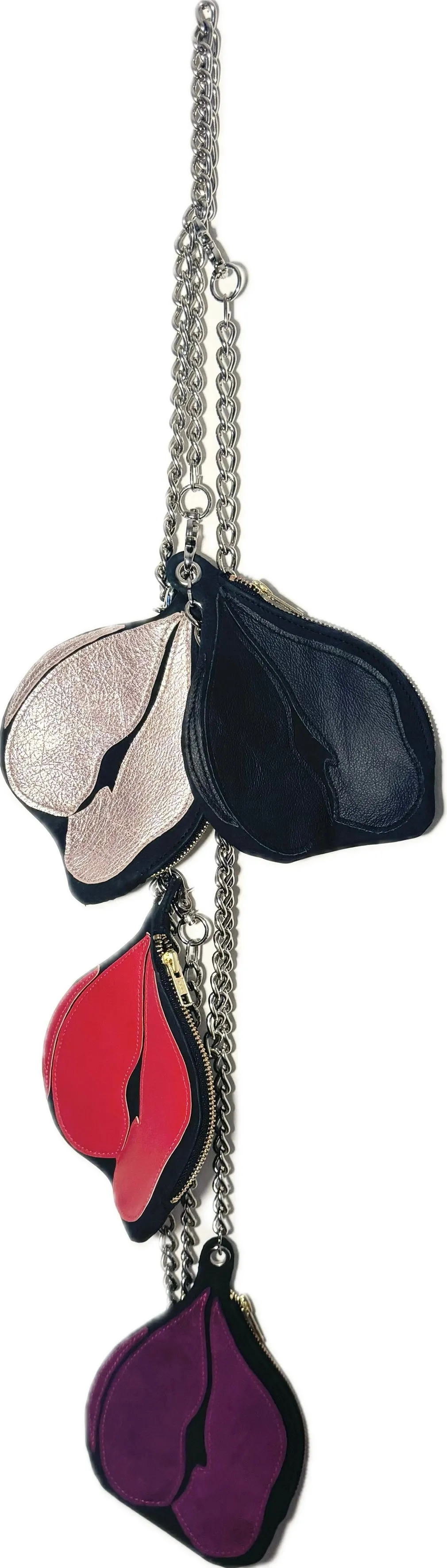 LEATHER LIP CHAIN WALLET