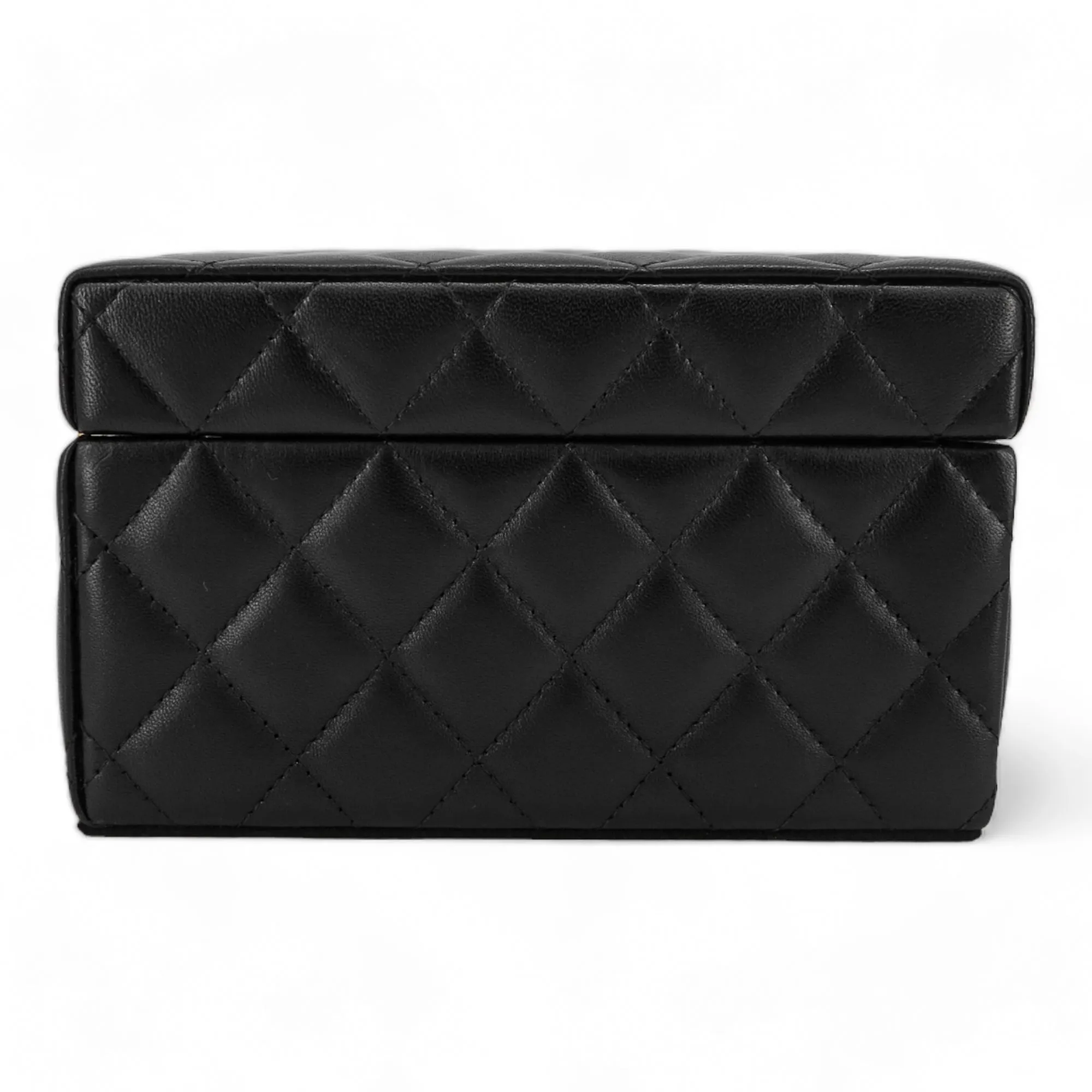 Limited Edition Black Lambskin Jewelry Box Vanity Case