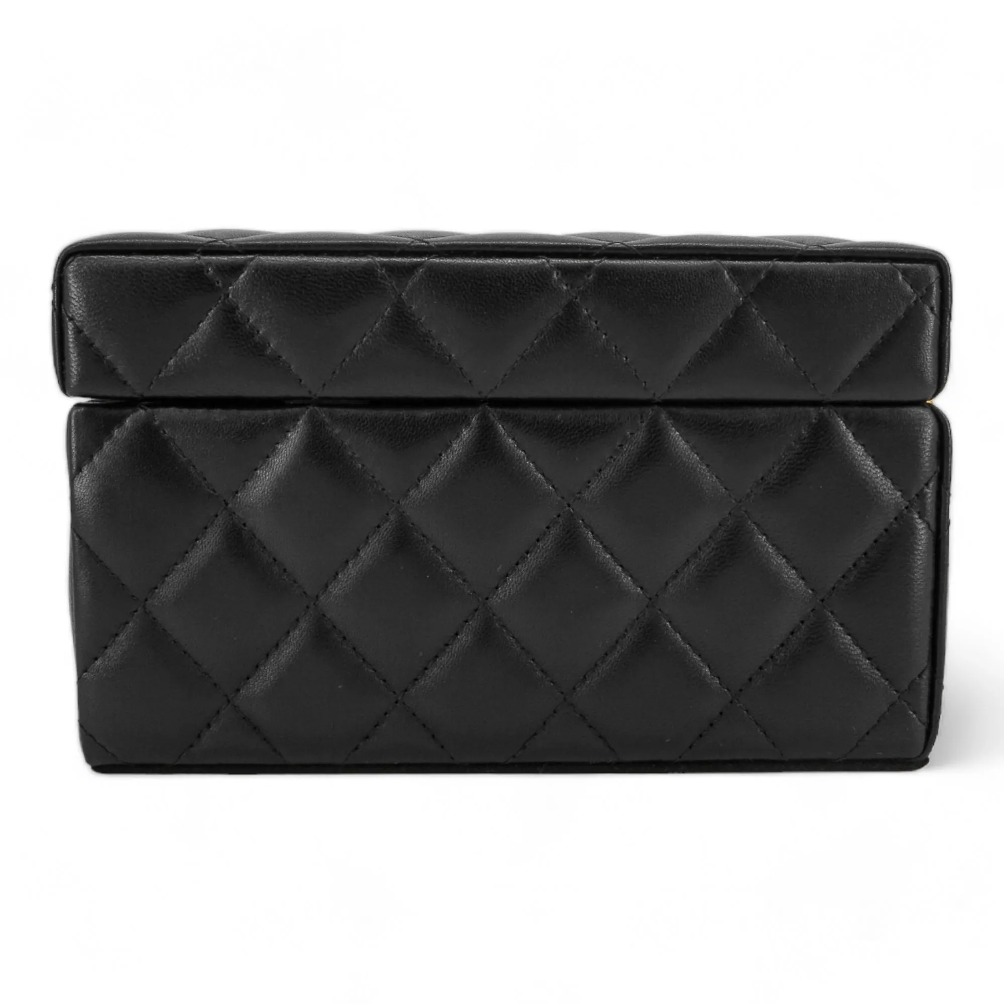 Limited Edition Black Lambskin Jewelry Box Vanity Case