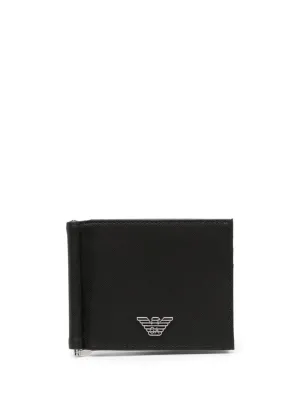 Logo leather wallet