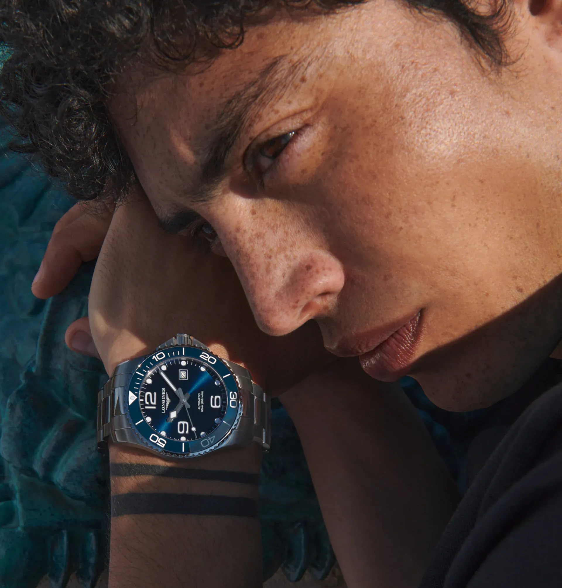 Longines Hydroconquest 43mm Watch with Sunray Blue Dial