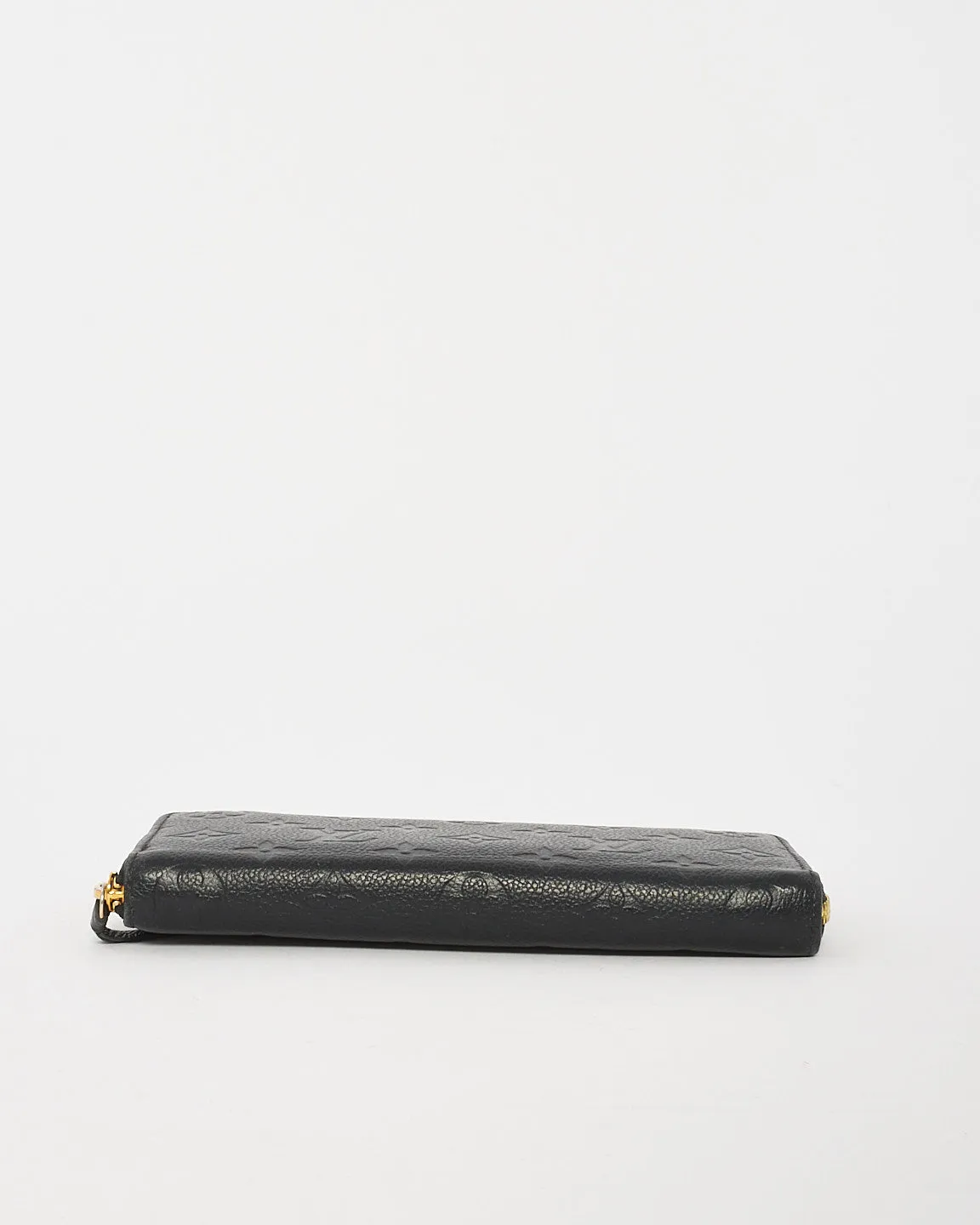 Louis Vuitton Black Monogram Empreinte Leather Clemence Wallet