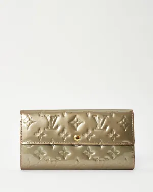 Louis Vuitton Grey Monogram Vernis Patent Leather Sarah Wallet