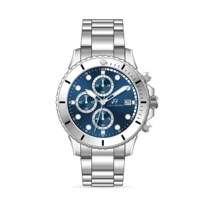 Luca Barra Gents Steel Watch With Blue Dial