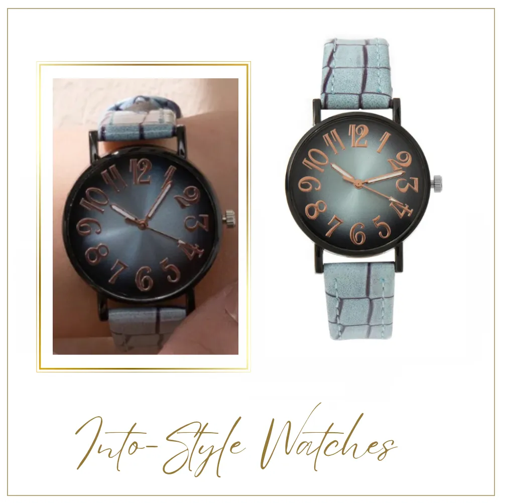 Luxury Stylish Quartz Watches Powder Blue