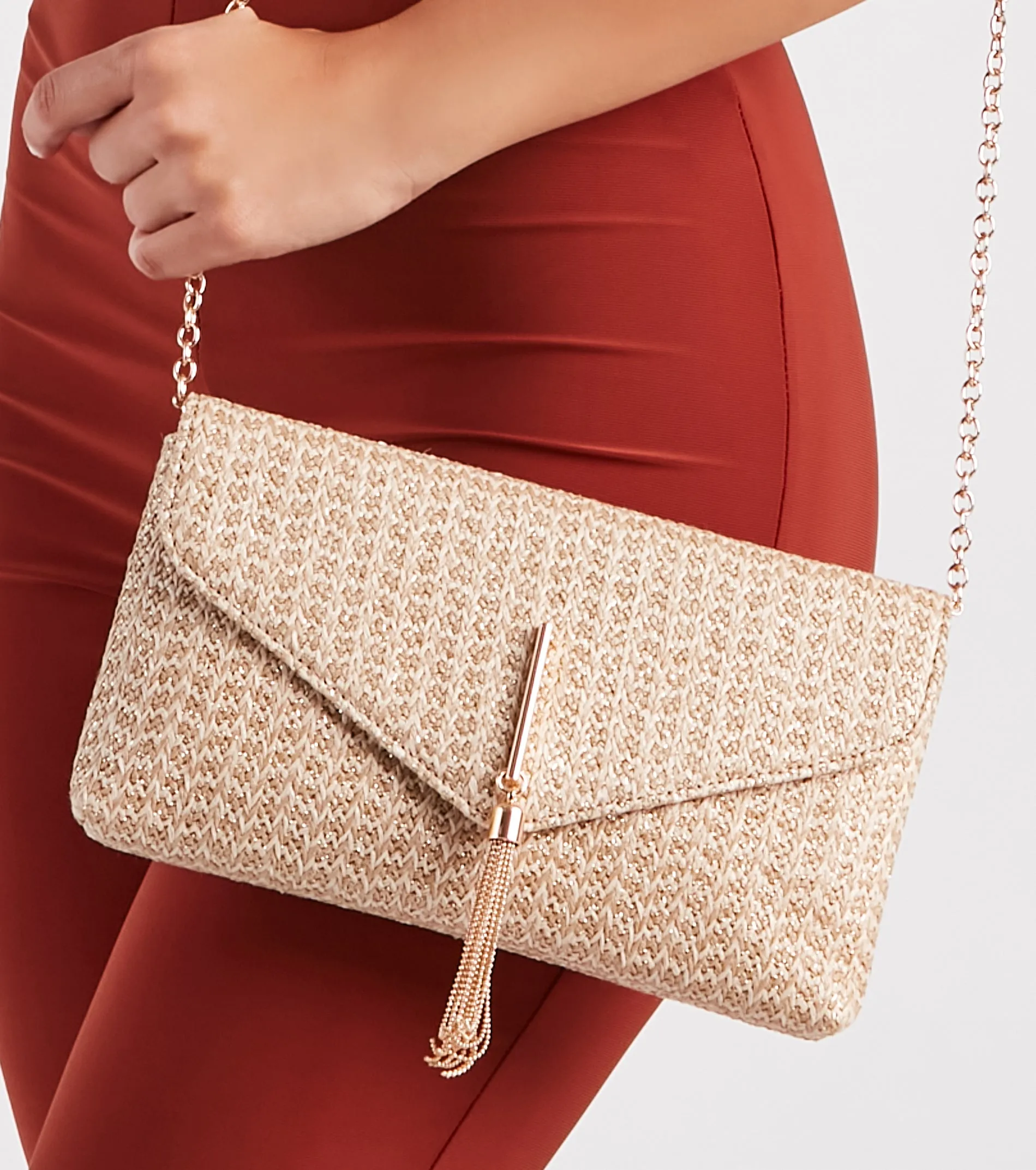Made You Marvel Straw Tassel Crossbody Bag