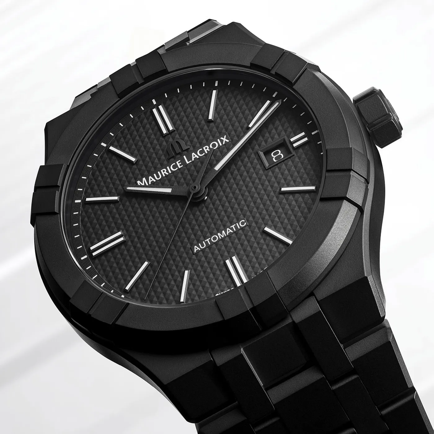 Maurice Lacroix AIKON Automatic Ceramic 42mm Black Men's Watch AI6008-CRM22-330-2