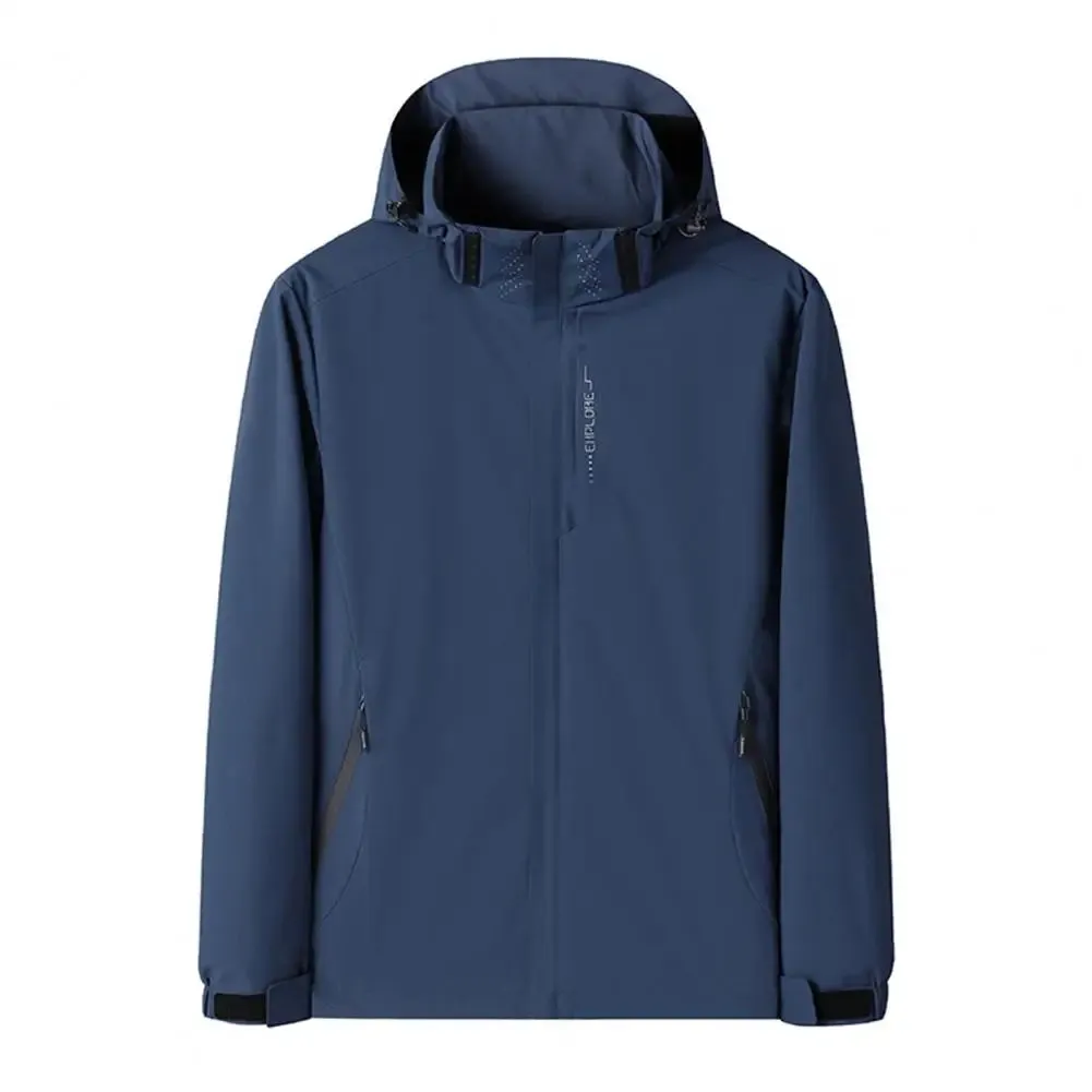 Men Hooded Jackets Waterproof Solid Color Streetwear Spring Autumn Loose Hoodies Bomber Coats Sports Jackets for men chaquetas