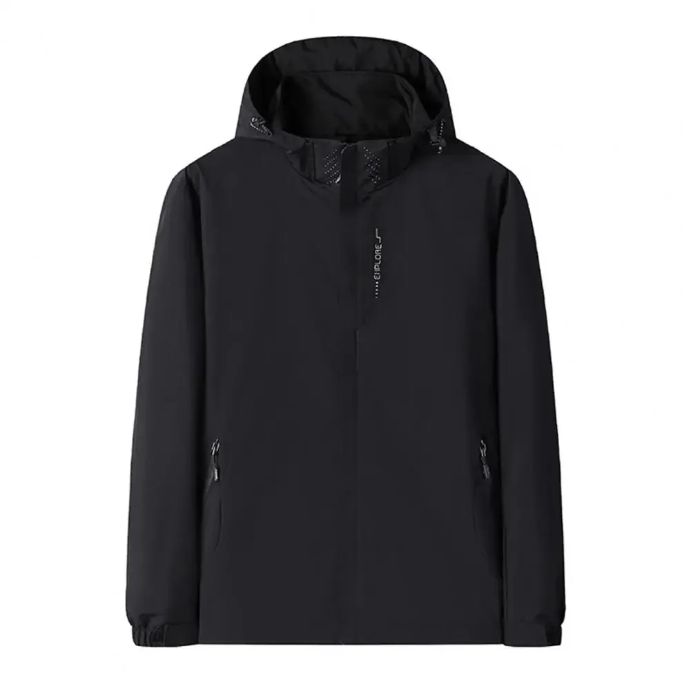 Men Hooded Jackets Waterproof Solid Color Streetwear Spring Autumn Loose Hoodies Bomber Coats Sports Jackets for men chaquetas