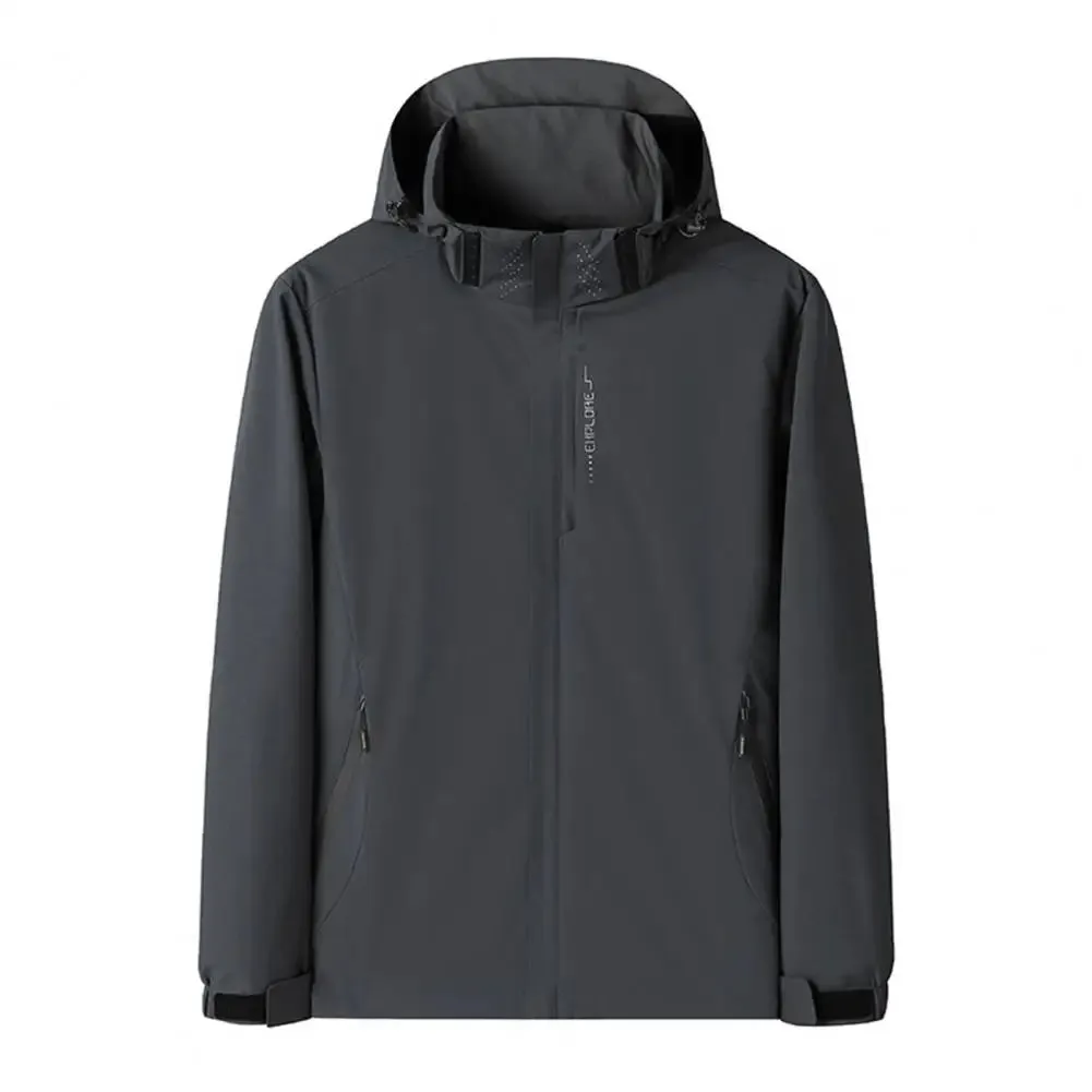 Men Hooded Jackets Waterproof Solid Color Streetwear Spring Autumn Loose Hoodies Bomber Coats Sports Jackets for men chaquetas