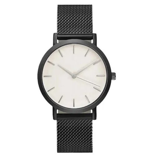 Men Women Fashion Stainless Steel Strap Analog Quartz Wrist Watch Luxury Simple Style Designed Bracelet Watches Women Clock