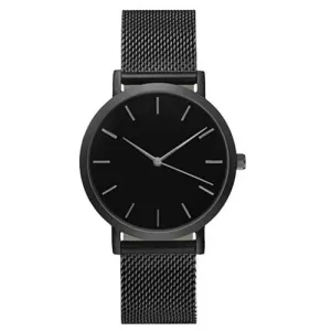 Men Women Fashion Stainless Steel Strap Analog Quartz Wrist Watch Luxury Simple Style Designed Bracelet Watches Women Clock