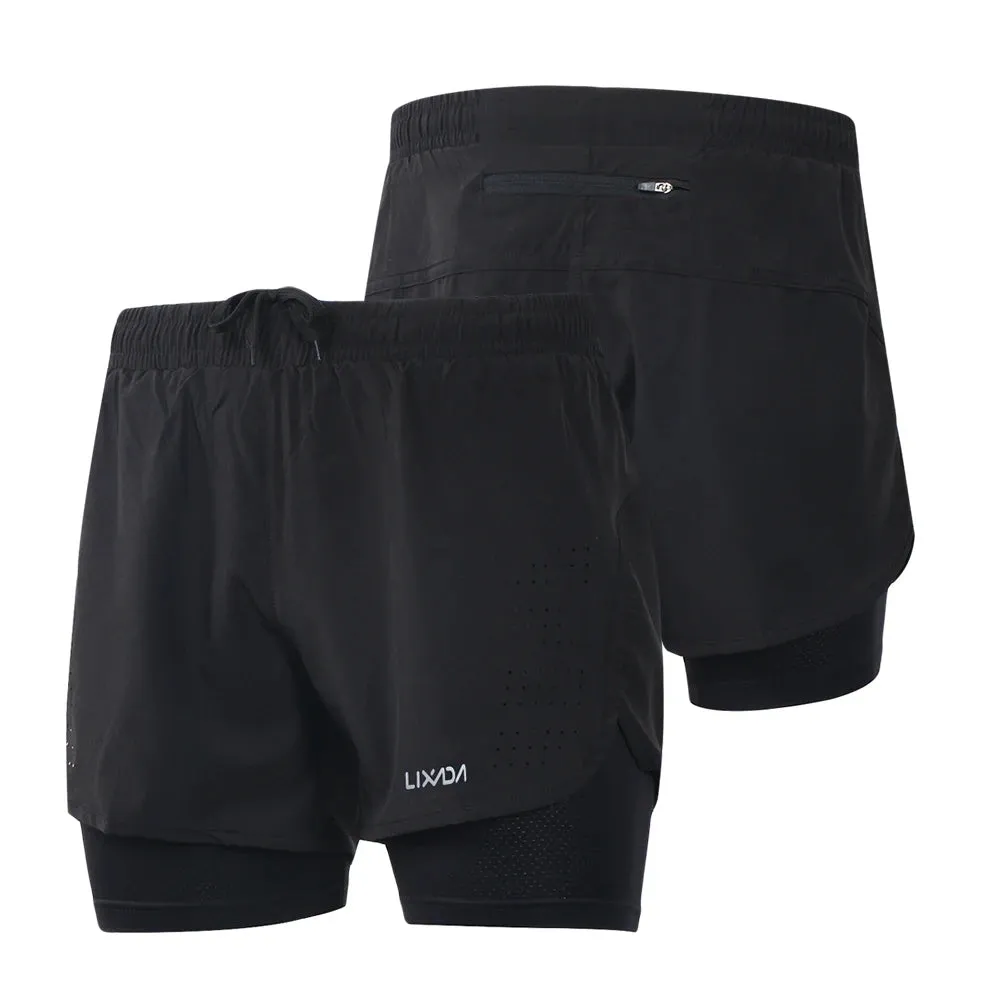 Men's 2-in-1 Quick Drying Active Running Shorts