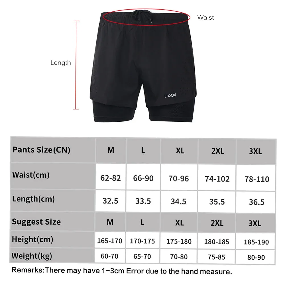 Men's 2-in-1 Quick Drying Active Running Shorts