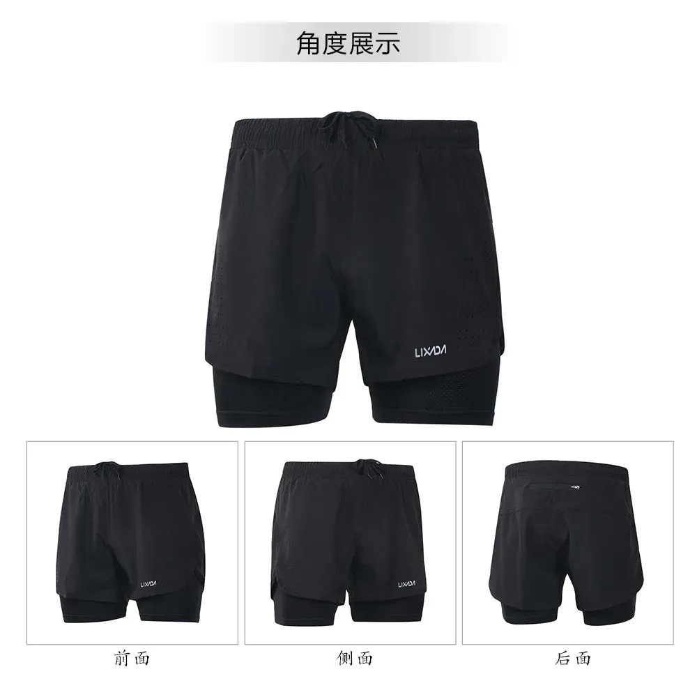 Men's 2-in-1 Quick Drying Active Running Shorts
