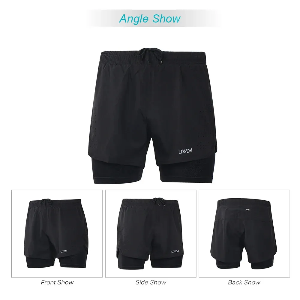 Men's 2-in-1 Quick Drying Active Running Shorts