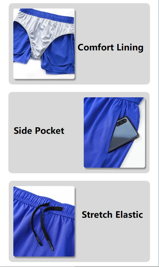 Men's Double-layer Quick-drying Sports Shorts