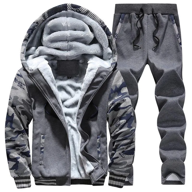 Men's Fleece Camo Tracksuit