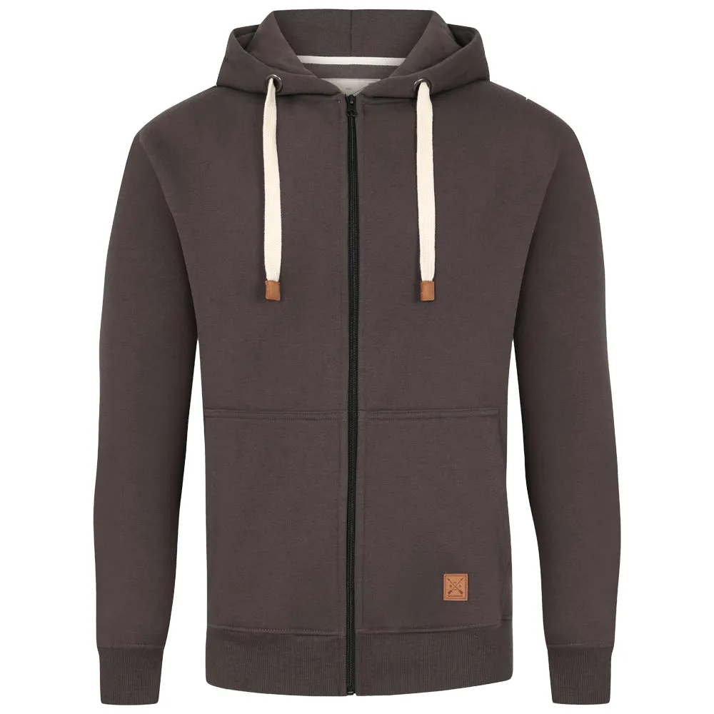 Men's Full Zip Fleece Hoodie - Charcoal