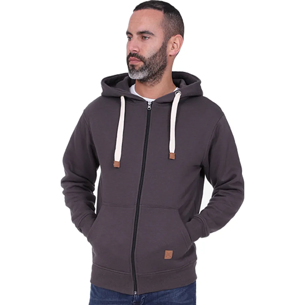 Men's Full Zip Fleece Hoodie - Charcoal