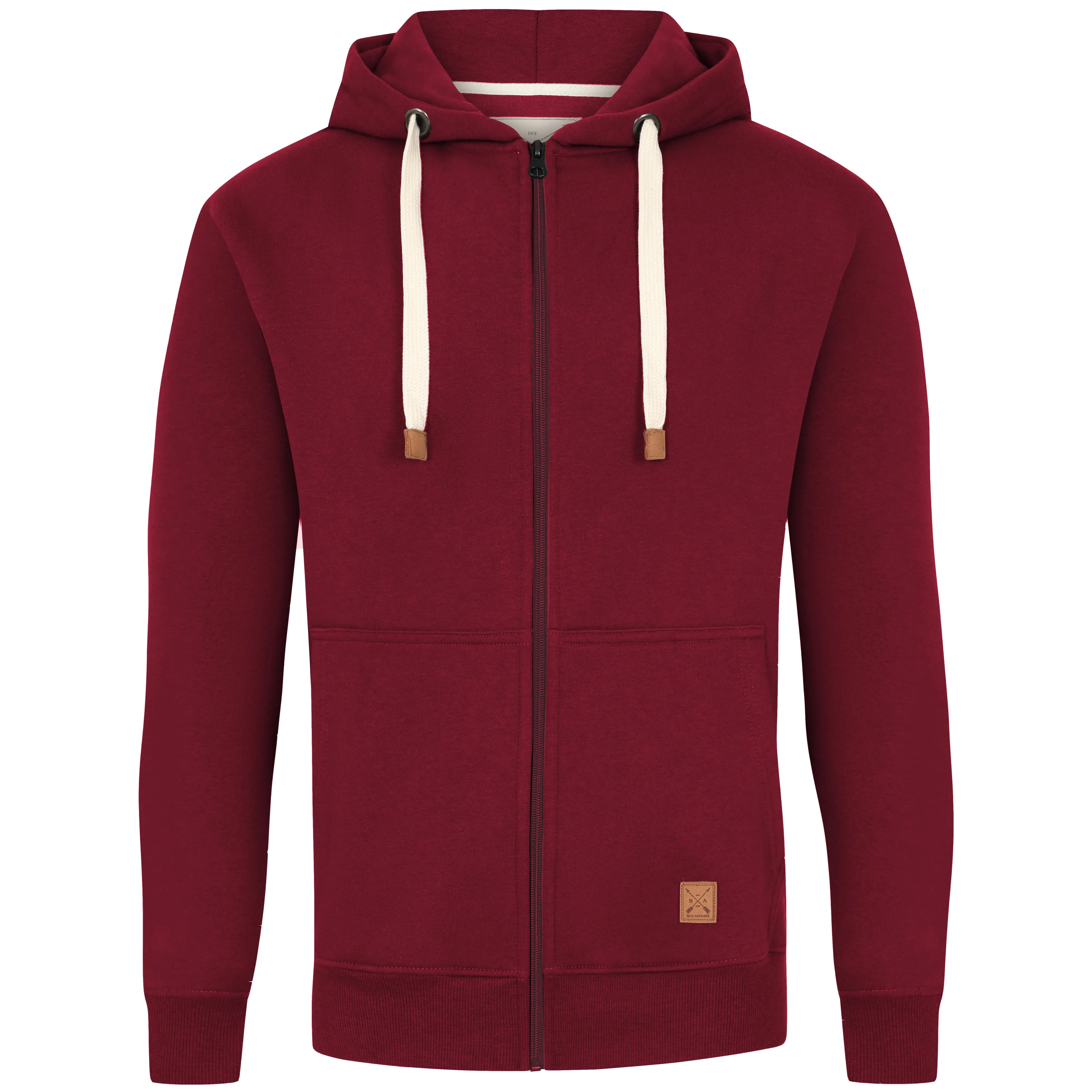 Men's Full Zip Fleece Hoodie - Charcoal