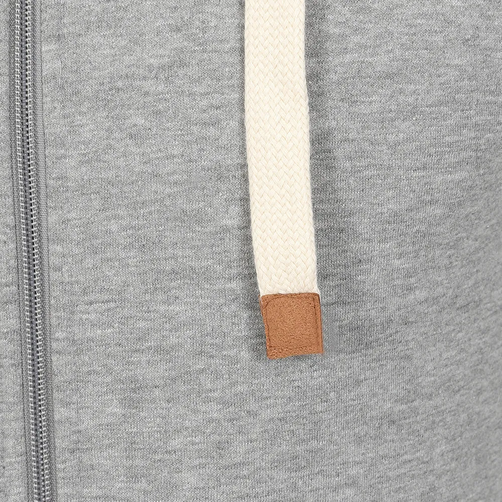 Men's Full Zip Fleece Hoodie - Charcoal