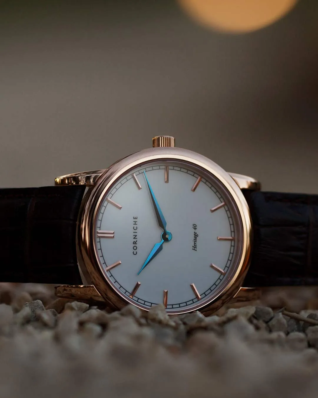 Men’s Heritage 40 Rose Gold with White Dial