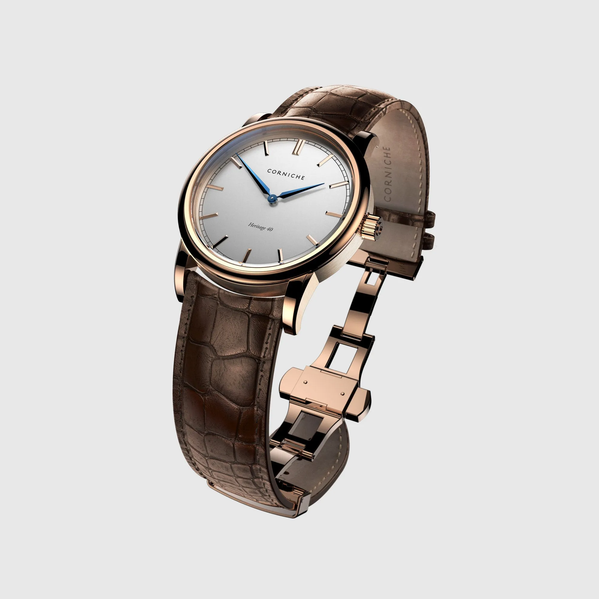 Men’s Heritage 40 Rose Gold with White Dial