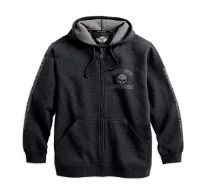 Men's Hooded Willie G Skull Sweatshirt - Charcoal