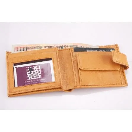 Men's Leather Wallet & Small Coin Pocket Black