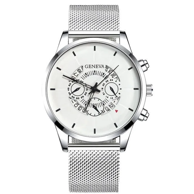 Men's Luxury Brand Quartz Business Watch By Geneva. Our #1 Top Seller!