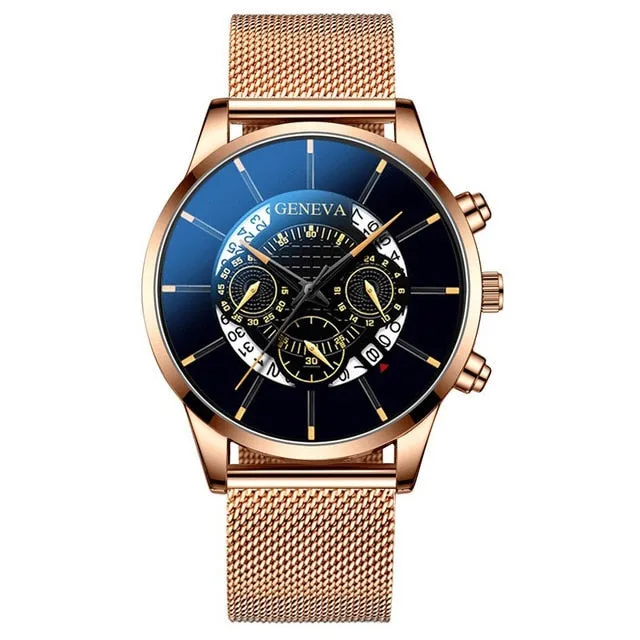 Men's Luxury Brand Quartz Business Watch By Geneva. Our #1 Top Seller!
