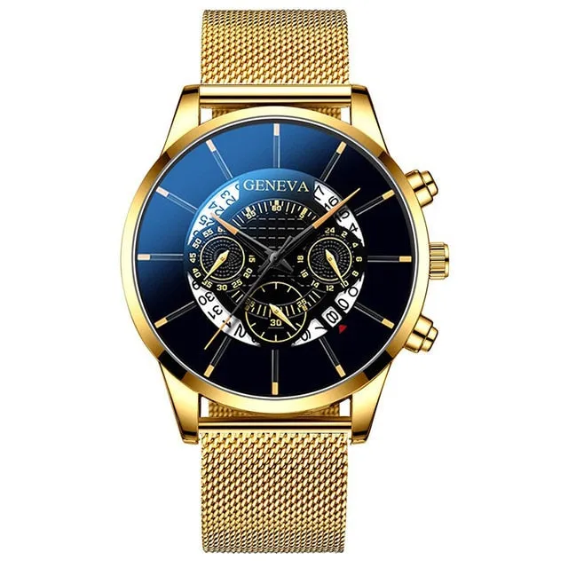 Men's Luxury Brand Quartz Business Watch By Geneva. Our #1 Top Seller!