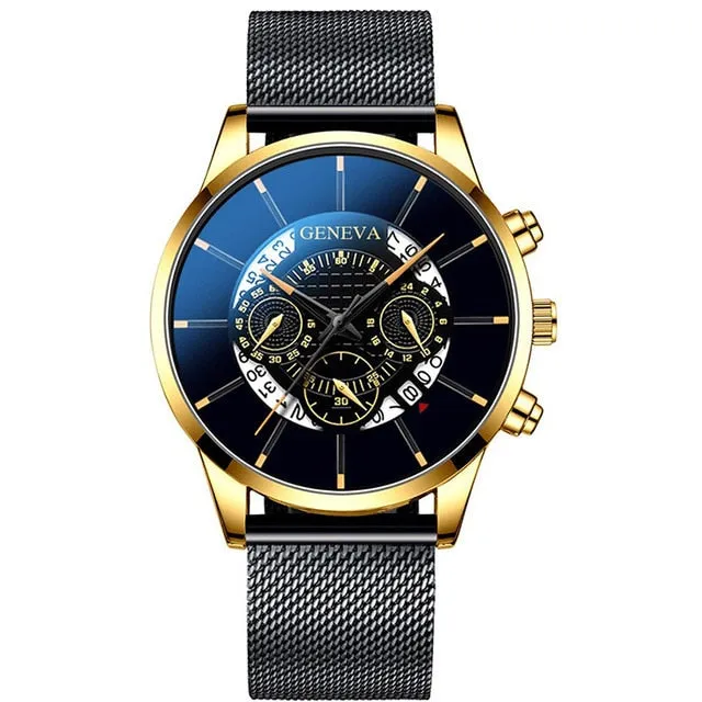 Men's Luxury Brand Quartz Business Watch By Geneva. Our #1 Top Seller!