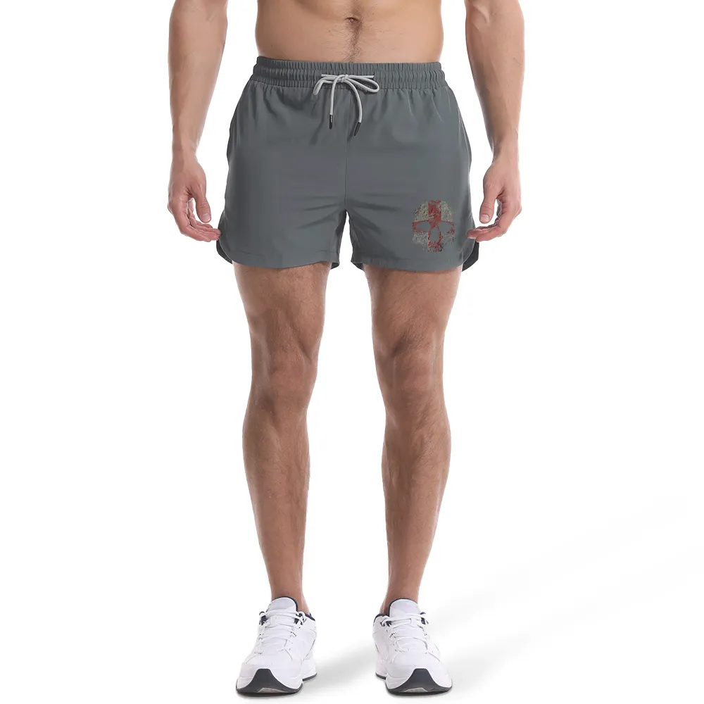 Men's Quick Dry Cross Skeleton Graphic Shorts