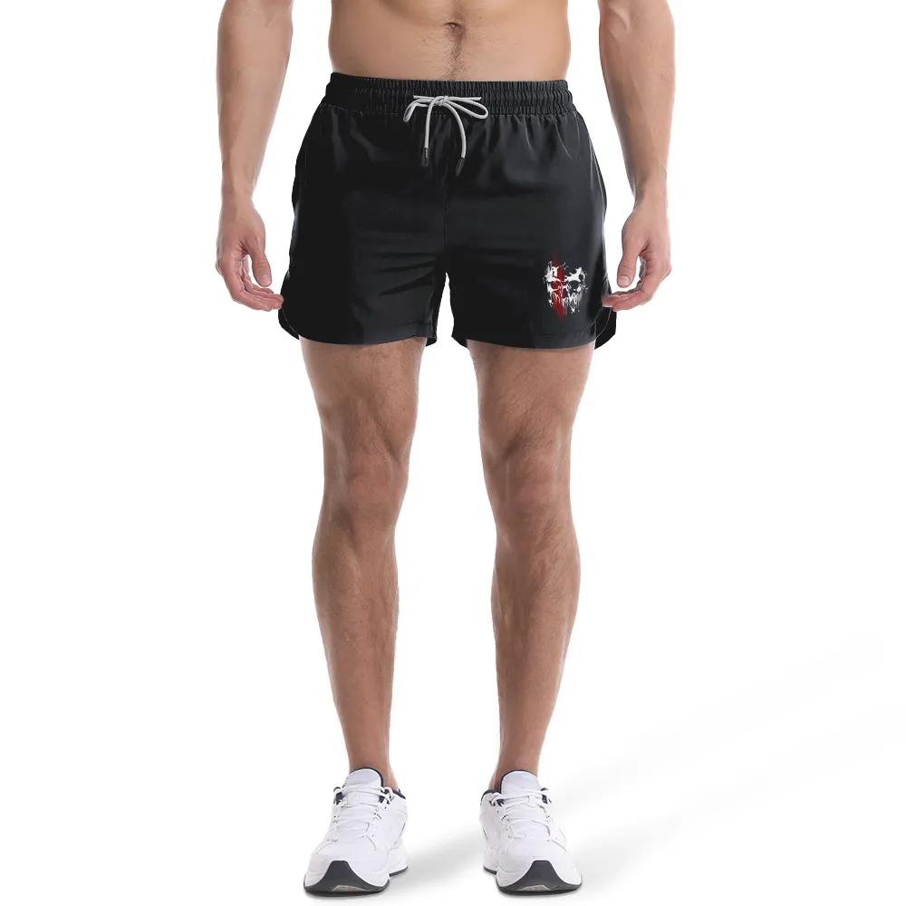 Men's Quick Dry Skull Graphic Shorts