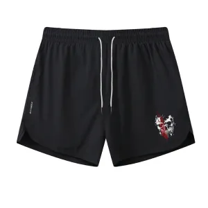 Men's Quick Dry Skull Graphic Shorts