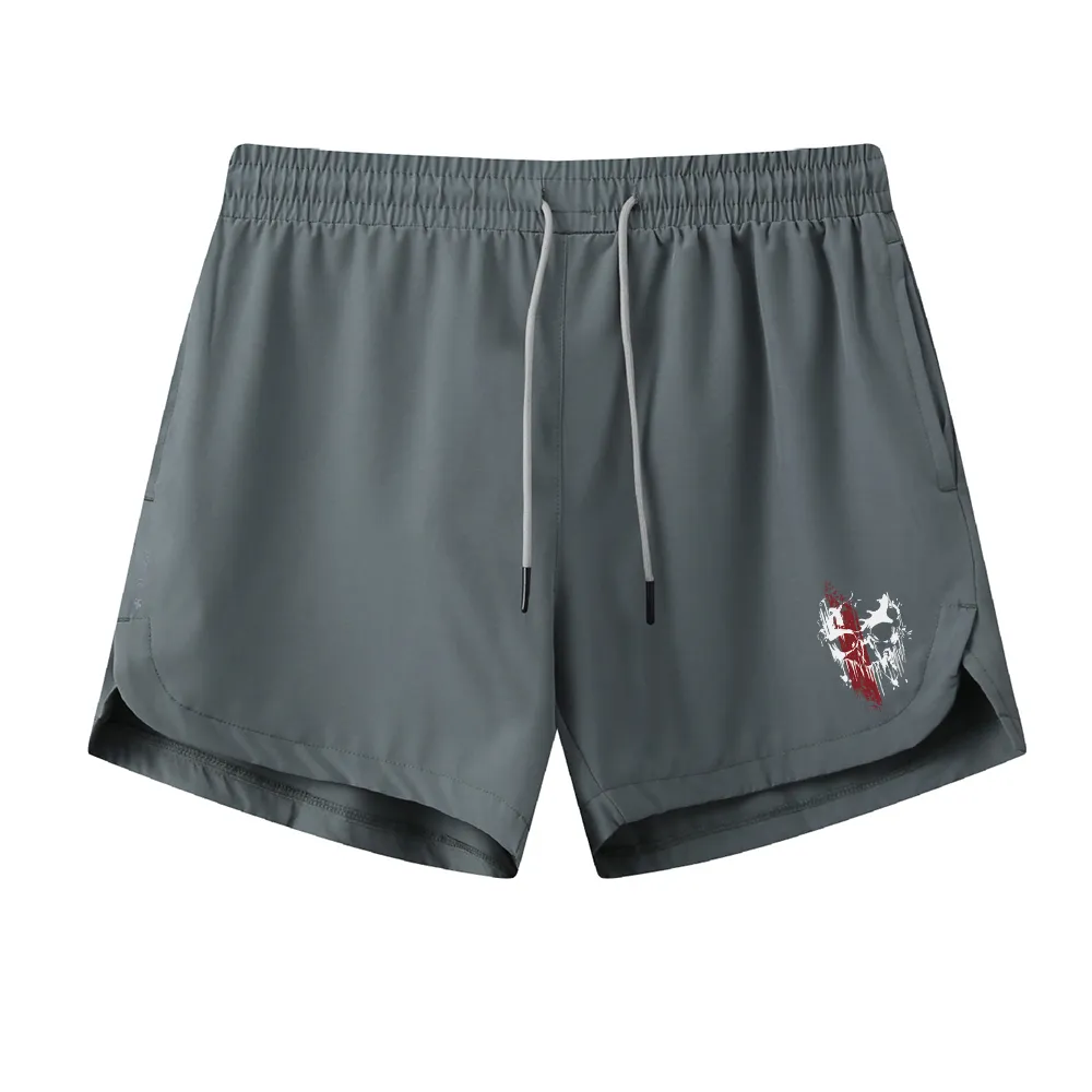 Men's Quick Dry Skull Graphic Shorts