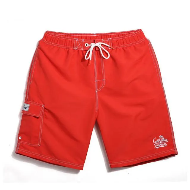 Men's Solid Board Shorts, Quick Dry In 6 Colors
