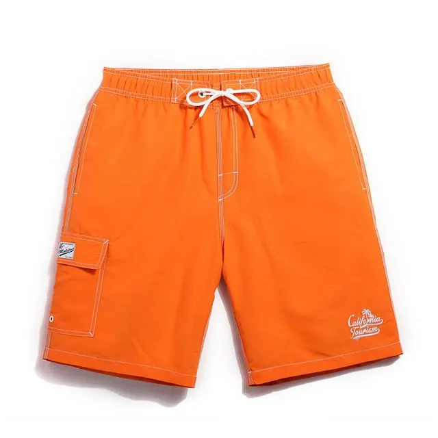 Men's Solid Board Shorts, Quick Dry In 6 Colors