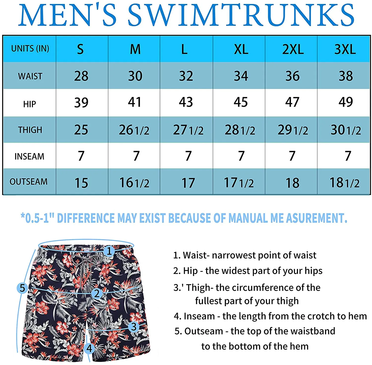 Men's swimming trunks quick dry beach shorts