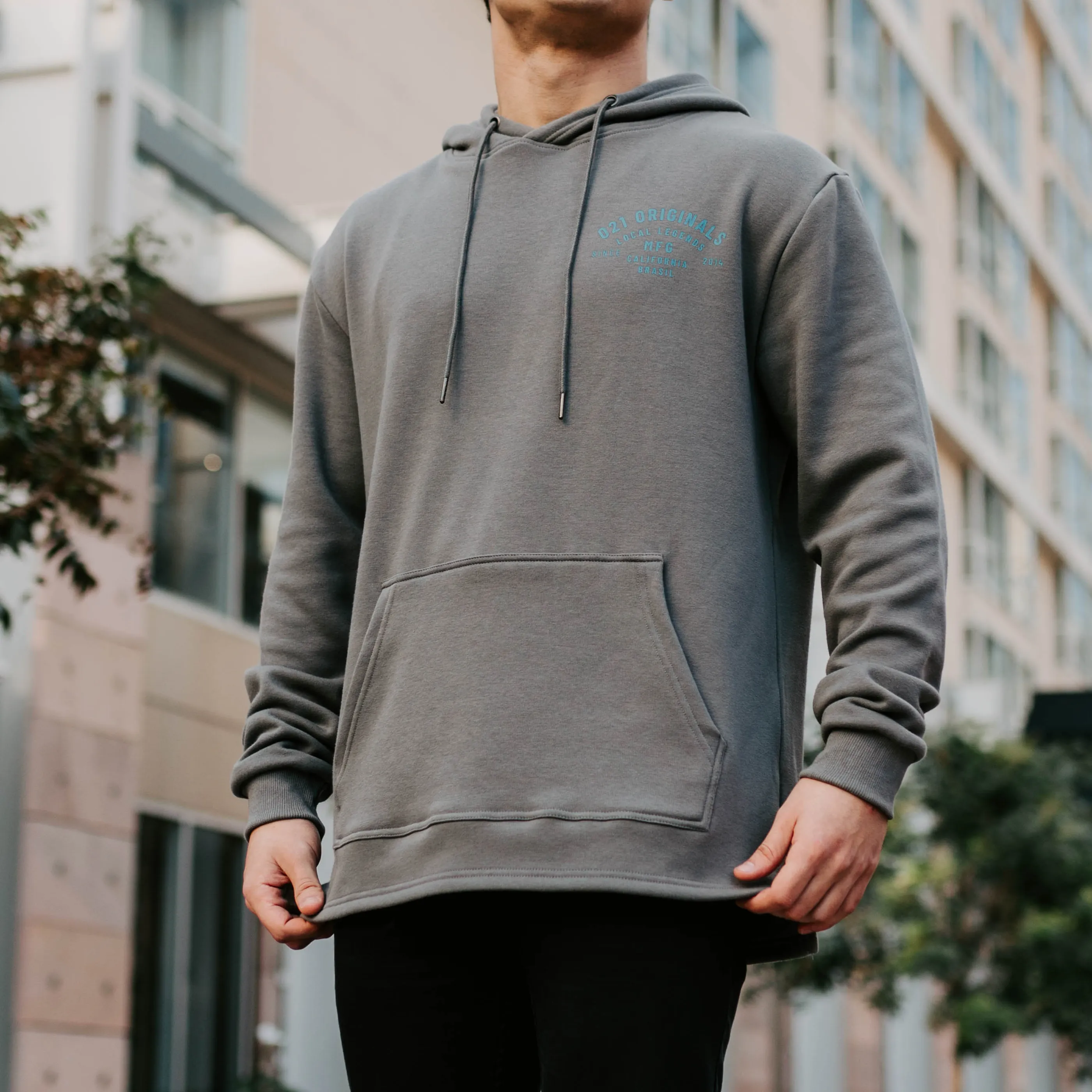 MFG SPLIT-HEM HOODIE - GRAPHITE